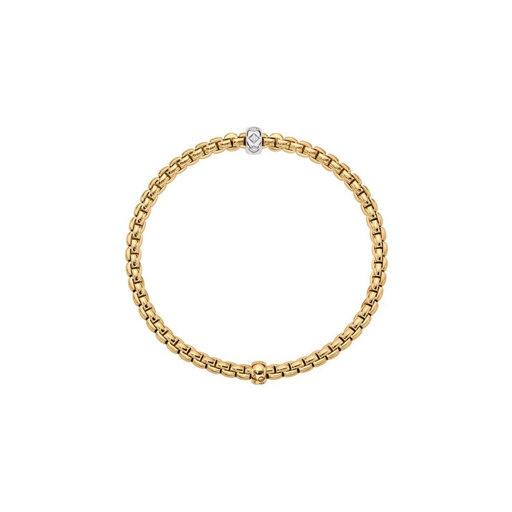 Fope armband in geel goud 18kt met briljant van 0,12 karaat