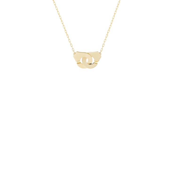dinh van ketting in geel goud 18kt met parelmoer