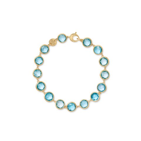 Marco Bicego armband in geel goud 18kt met topaas blauw