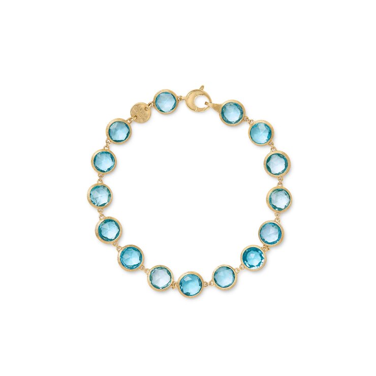 Marco Bicego armband in geel goud 18kt met topaas blauw