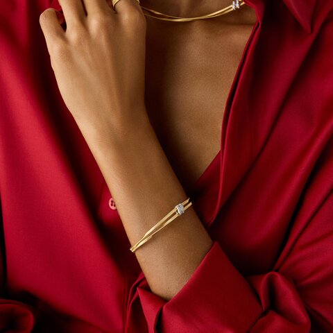 Marco Bicego armband in geel goud 18kt met briljant van 0,09 karaat