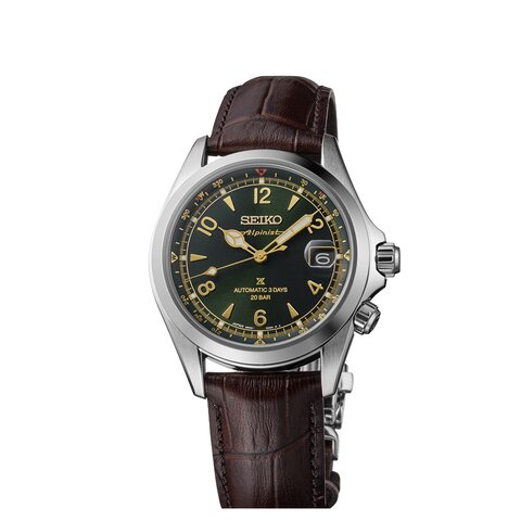 Seiko horloge met een kast in staal, met een wijzerplaat in het groen en een diameter van 39.5 mm
