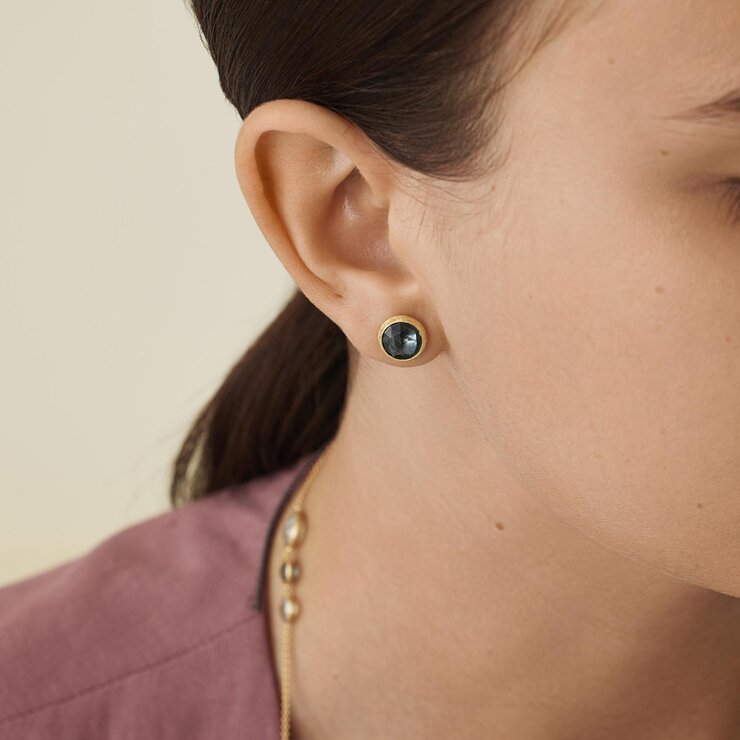 Marco Bicego oorringen in geel goud 18kt met topaas london