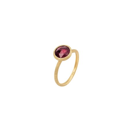 Marco Bicego ring in geel goud 18kt met granaat