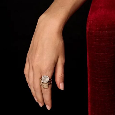 Bigli ring in rosé goud 18kt met briljant van 0,41 karaat