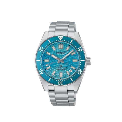 montre Seiko avec un boîtier en acier, un cadran bleu et un diamètre de 40 mm