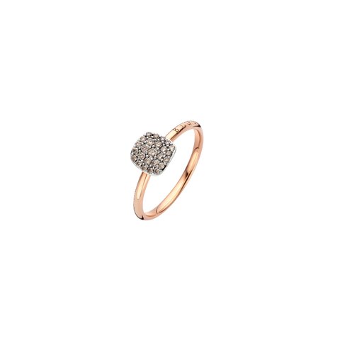 Bigli ring in rosé goud 18kt met bruine briljant van 0,32 karaat