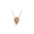 Bigli ketting in rosé goud 18kt met bruine briljant van 0,48 karaat - thumb