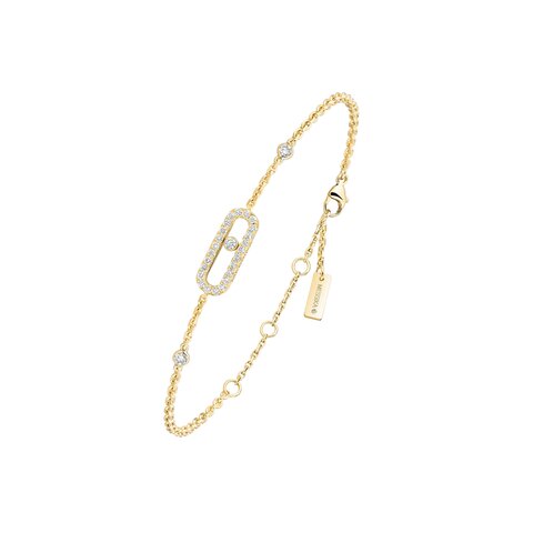 bracelet Messika en or jaune 18 ct avec brillant de 0.20 carat