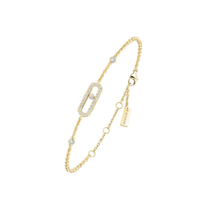 bracelet Messika en or jaune 18 ct avec brillant de 0.20 carat