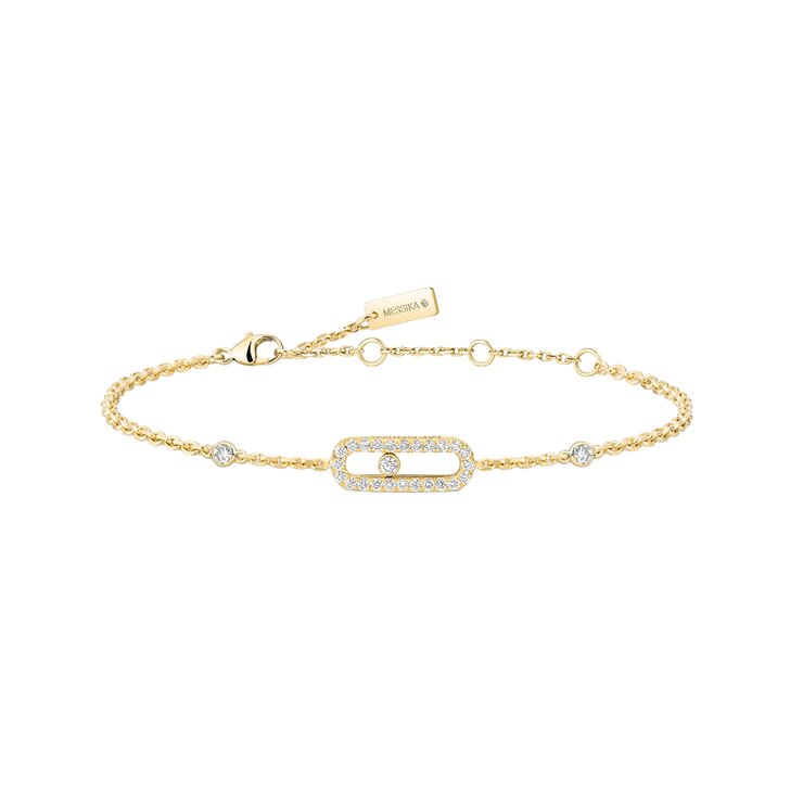 bracelet Messika en or jaune 18 ct avec brillant de 0.20 carat